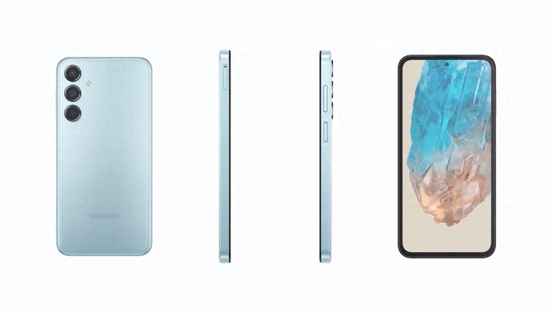 三星Galaxy M35手機渲染圖再曝光:配6000mAh電池,塑料背板